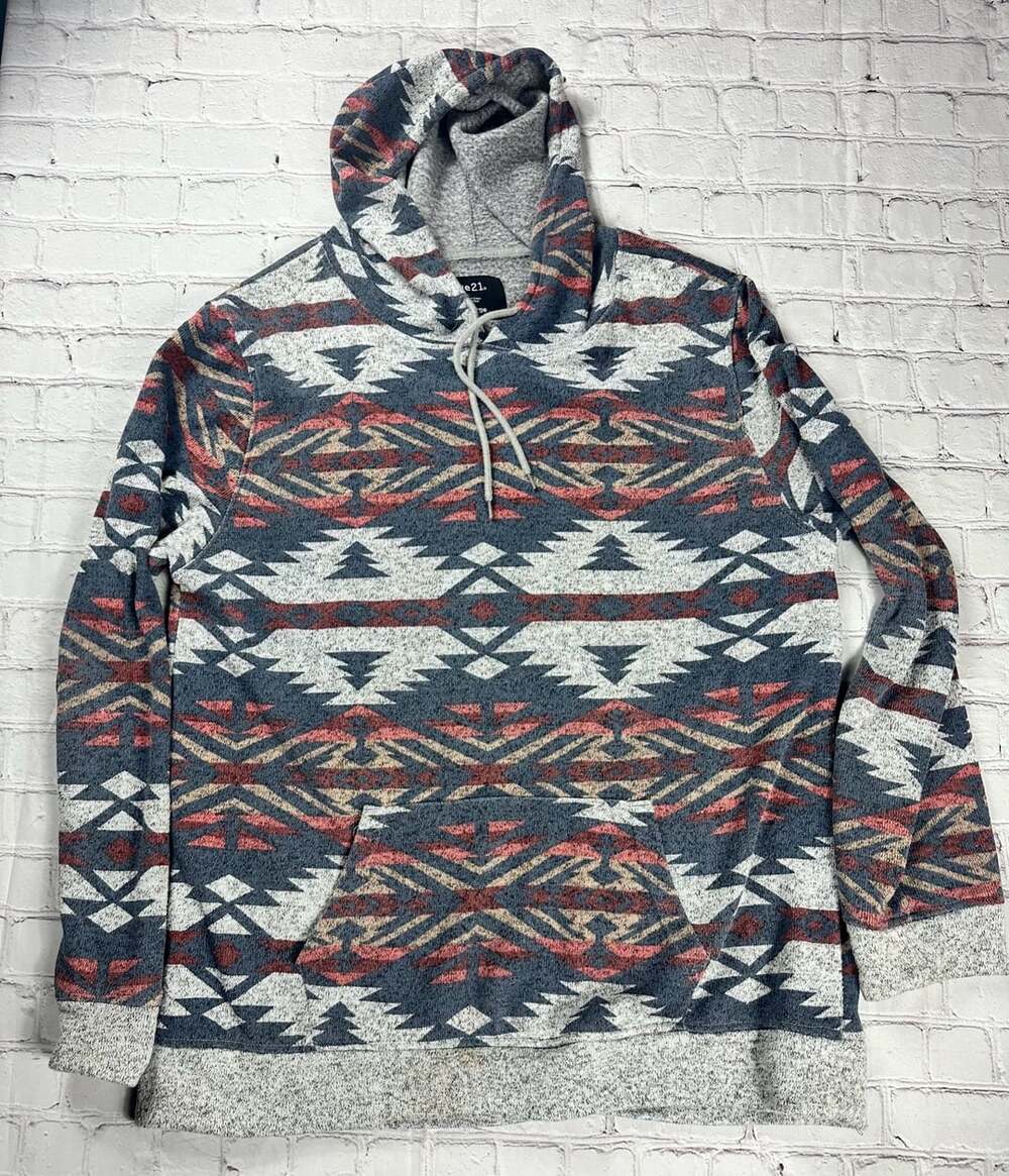 Rue21 Southwest Aztec Print Pullover Hoodie Sweatshirt XXL